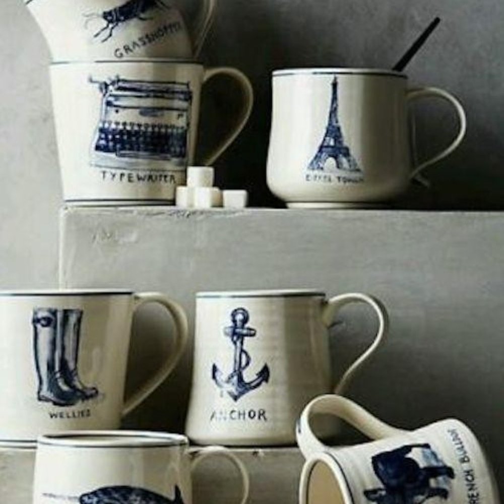 ANTHROPOLOGIE EIFFEL TOWER LARGE MUG